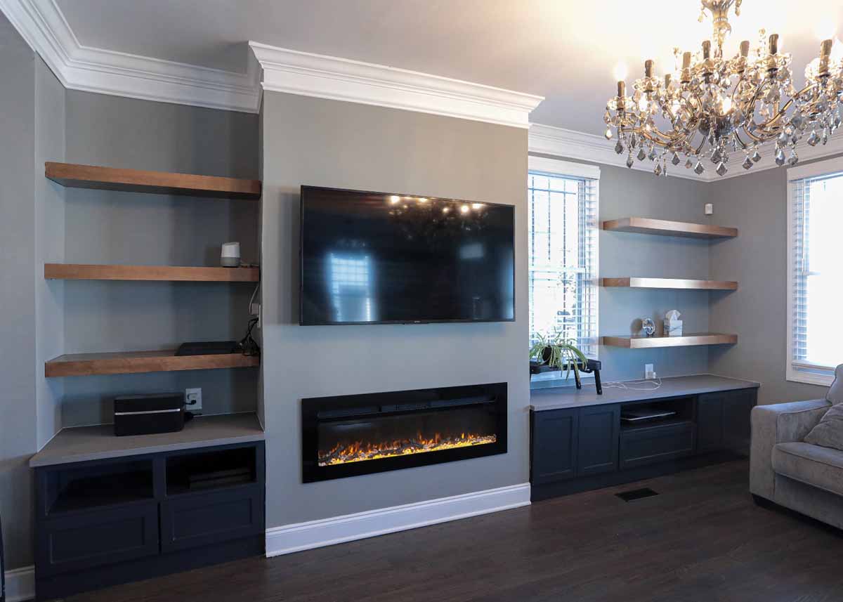 Fireplace and Shelve Storage Cost